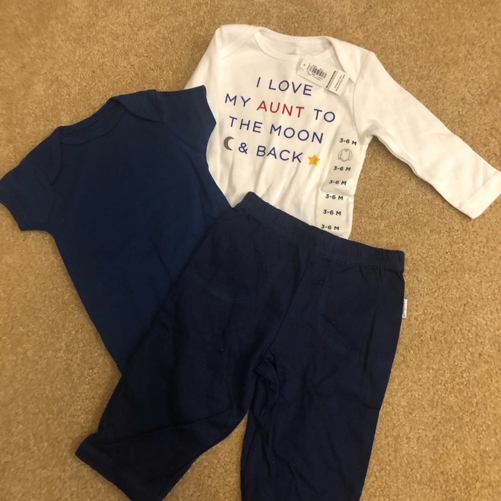 Baby By Aunt Onesies, Size 3-6 Months
